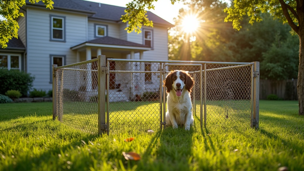 Chain Link Dog Run Enclosure - Standard Style #2 - Professional Chain Link by Fencing & Gates contractors