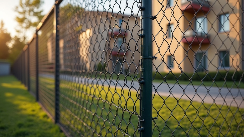Chain Link Fence Corner Post - Commercial Style #2 - Professional Chain Link by Fencing & Gates contractors