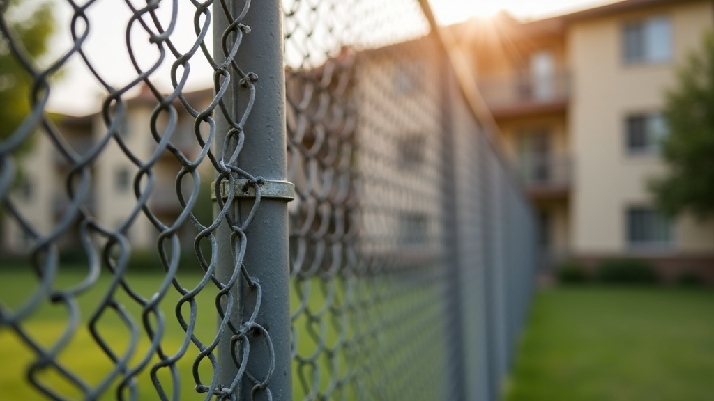 Chain Link Fence Line Post Detail - Budget-friendly Style #2 - Professional Chain Link by Fencing & Gates contractors