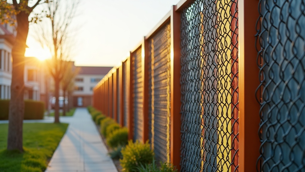 Privacy Slat Chain Link Fence - Modern Style #2 - Professional Chain Link by Fencing & Gates contractors