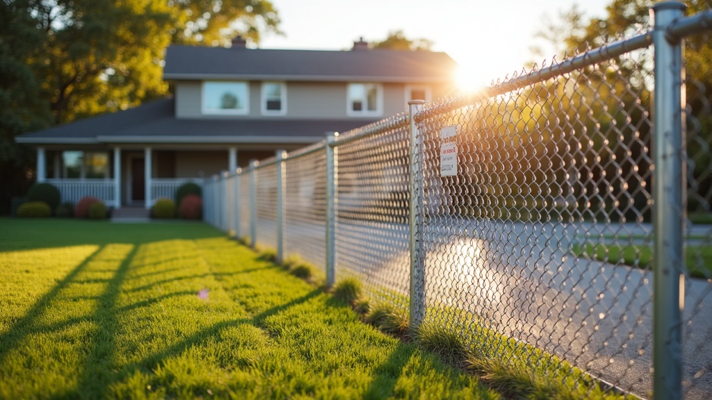 Galvanized Chain Link Fence - Residential - Professional Chain Link by Fencing & Gates contractors