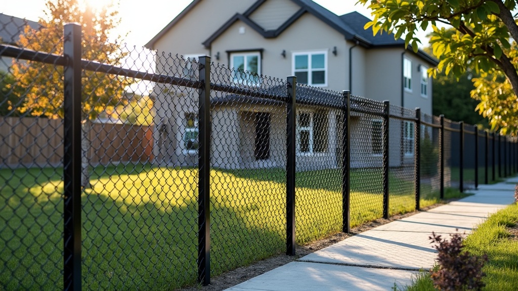 Professional Black Vinyl Chain Link Fence - Professional Chain Link by Fencing & Gates contractors