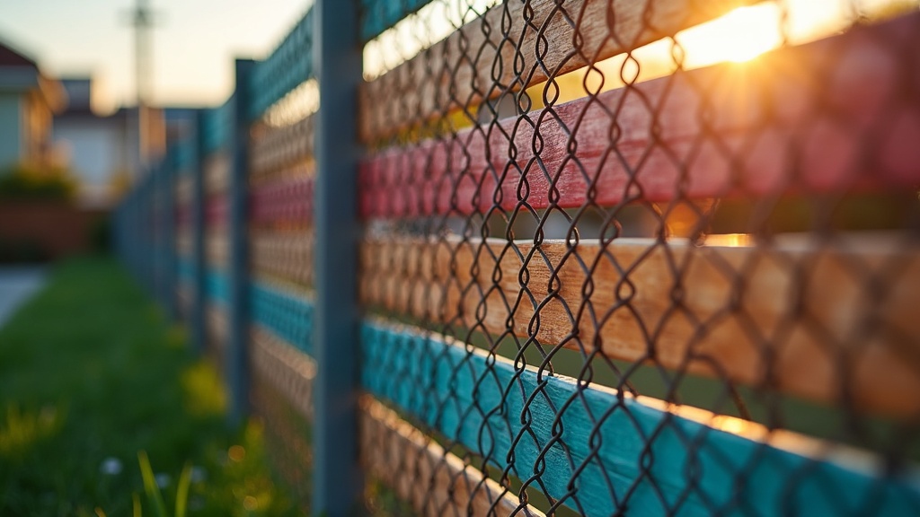 Privacy Slat Chain Link Fence for Urban Properties - Professional Chain Link by Fencing & Gates contractors