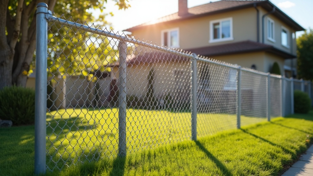 Galvanized Chain Link Fence - Residential - Professional Chain Link by Fencing & Gates contractors