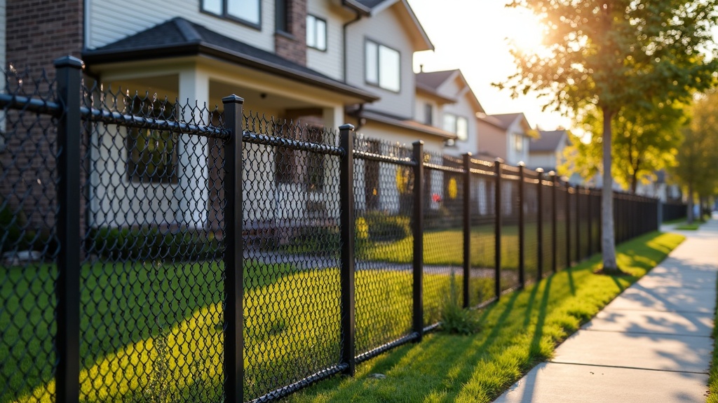 Professional Black Vinyl Chain Link Fence - Professional Chain Link by Fencing & Gates contractors