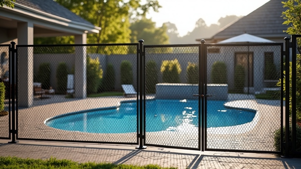 Professional Pool Area Chain Link Fence - Professional Chain Link by Fencing & Gates contractors