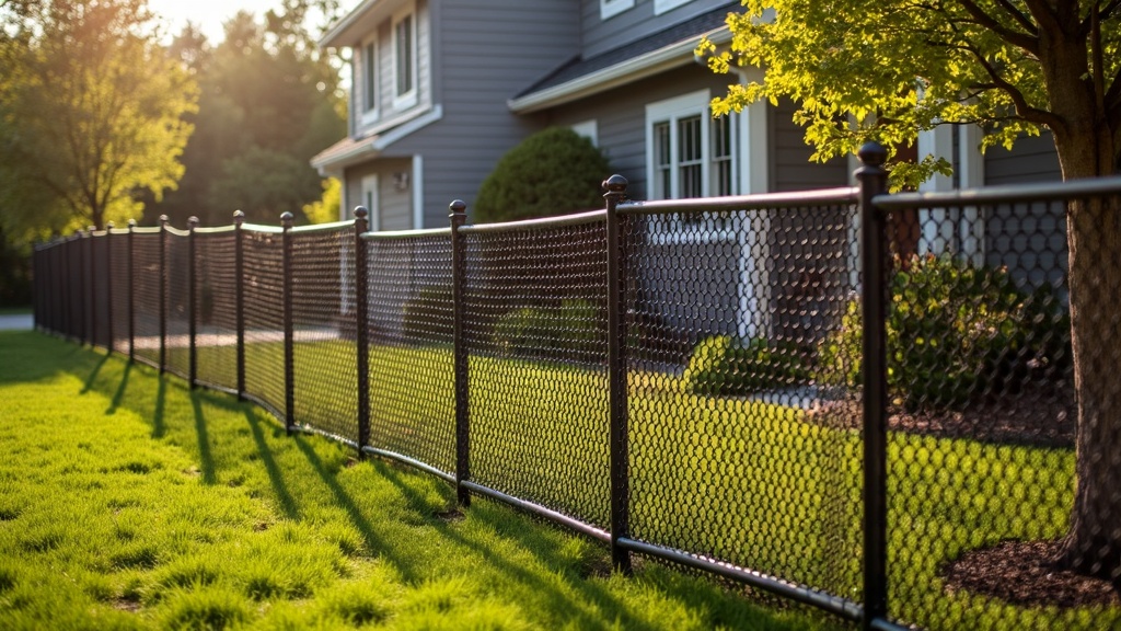 Custom Brown Vinyl Chain Link Fence - Professional Chain Link by Fencing & Gates contractors