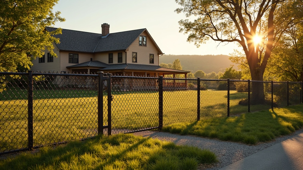 Custom Brown Vinyl Chain Link Fence - Professional Chain Link by Fencing & Gates contractors