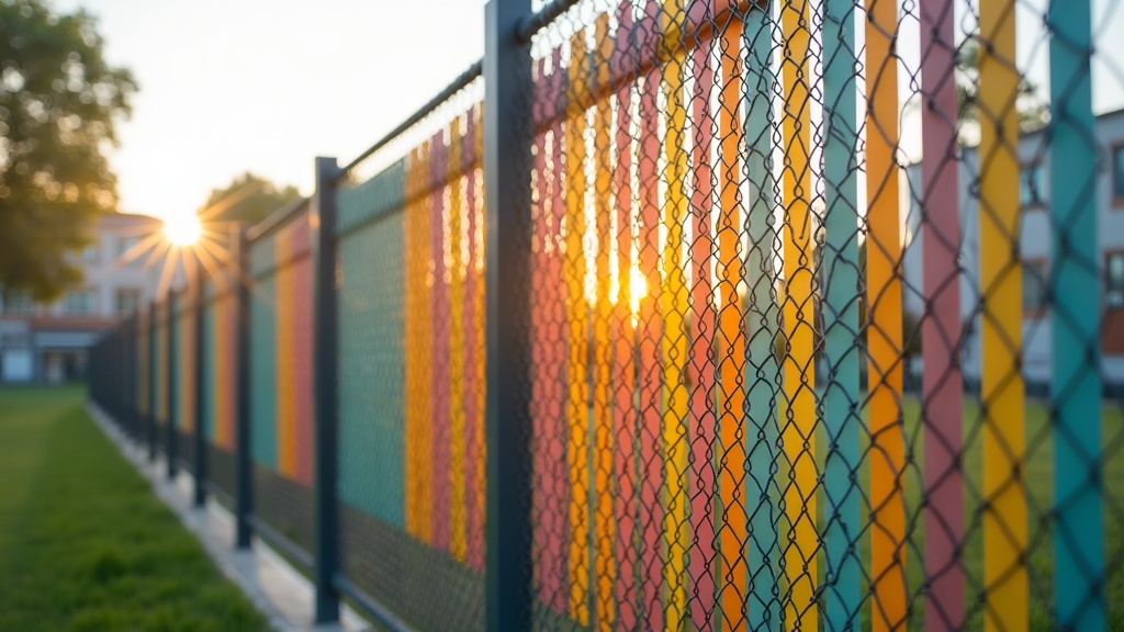 Privacy Slat Chain Link Fence for Apartment Properties - Professional Chain Link by Fencing & Gates contractors