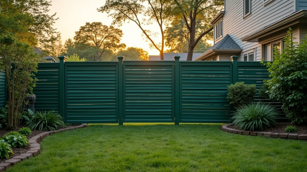 Green Vinyl Chain Link Fence Installation - Professional Chain Link by Fencing & Gates contractors