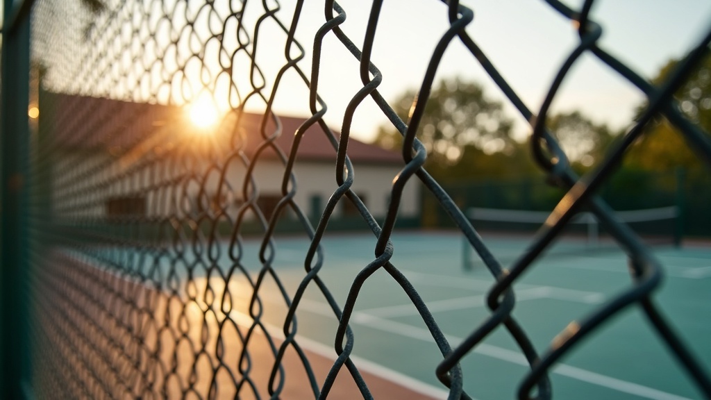 Tennis Court Chain Link Enclosure - Traditional - Professional Chain Link by Fencing & Gates contractors