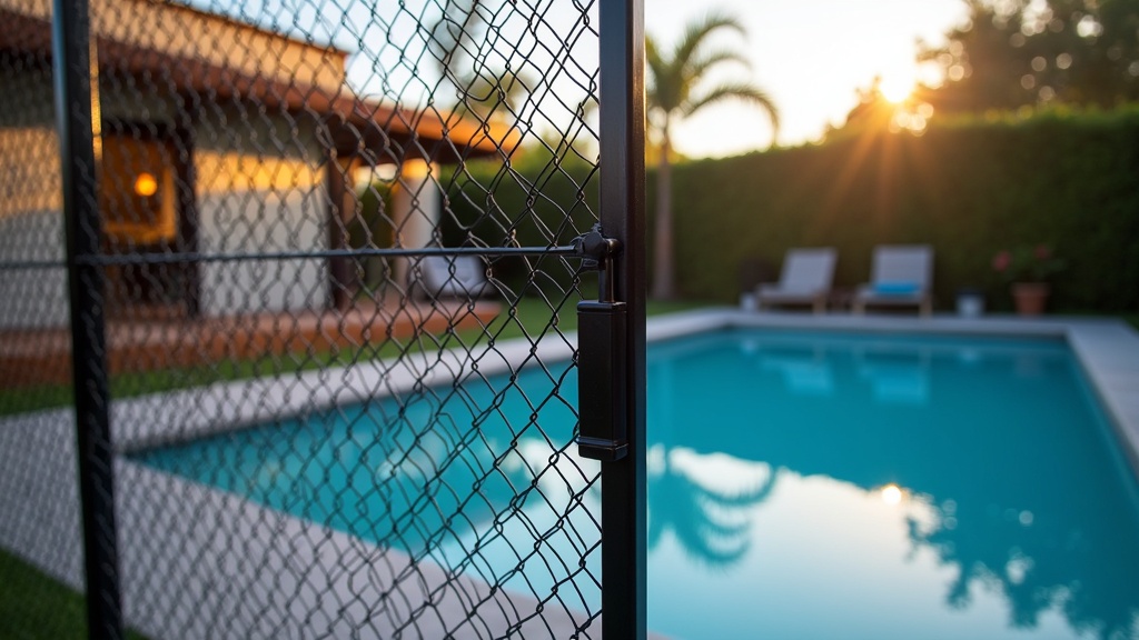 Installed Pool Area Chain Link Fence - Professional Chain Link by Fencing & Gates contractors