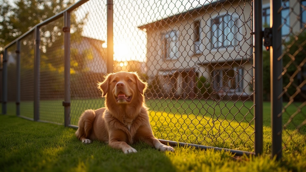 Chain Link Dog Run Enclosure for Office Properties - Professional Chain Link by Fencing & Gates contractors
