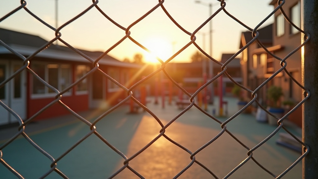 School Yard Chain Link Fence - Residential - Professional Chain Link by Fencing & Gates contractors