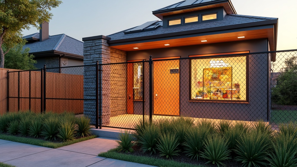 Privacy Slat Chain Link Fence for Retail Properties - Professional Chain Link by Fencing & Gates contractors