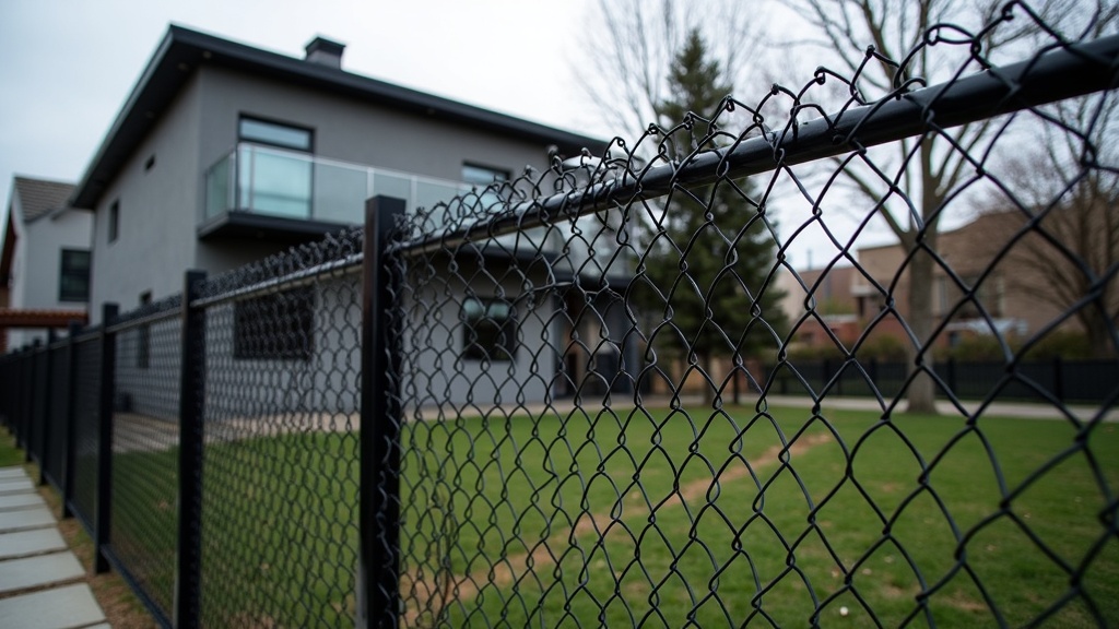 New Black Vinyl Chain Link Fence - Professional Chain Link by Fencing & Gates contractors