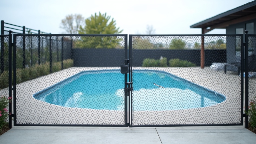 New Pool Area Chain Link Fence - Professional Chain Link by Fencing & Gates contractors