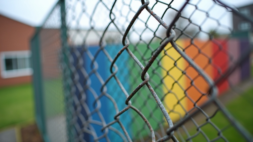 Privacy Slat Chain Link Fence for School Properties - Professional Chain Link by Fencing & Gates contractors