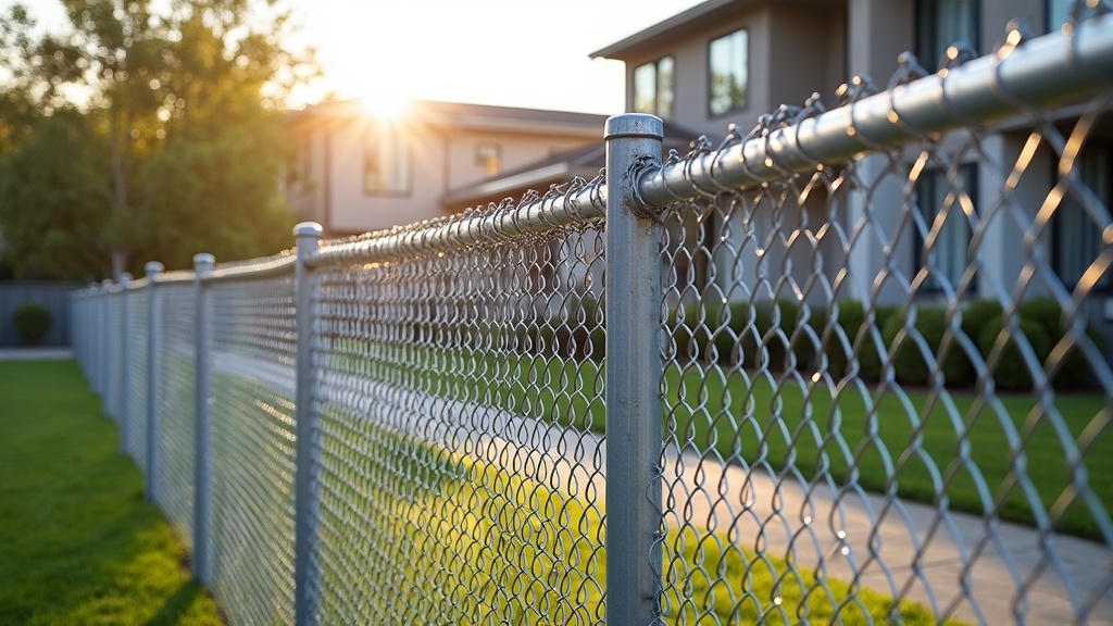 Galvanized Chain Link Fence - Residential - Professional Chain Link by Fencing & Gates contractors