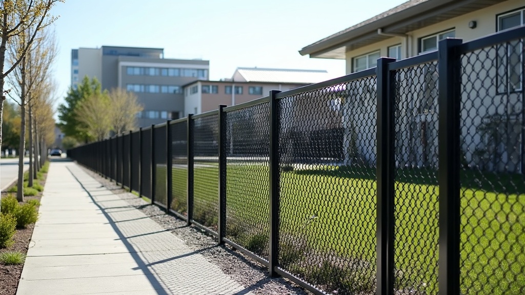 Standard Black Vinyl Chain Link Fence - Professional Chain Link by Fencing & Gates contractors
