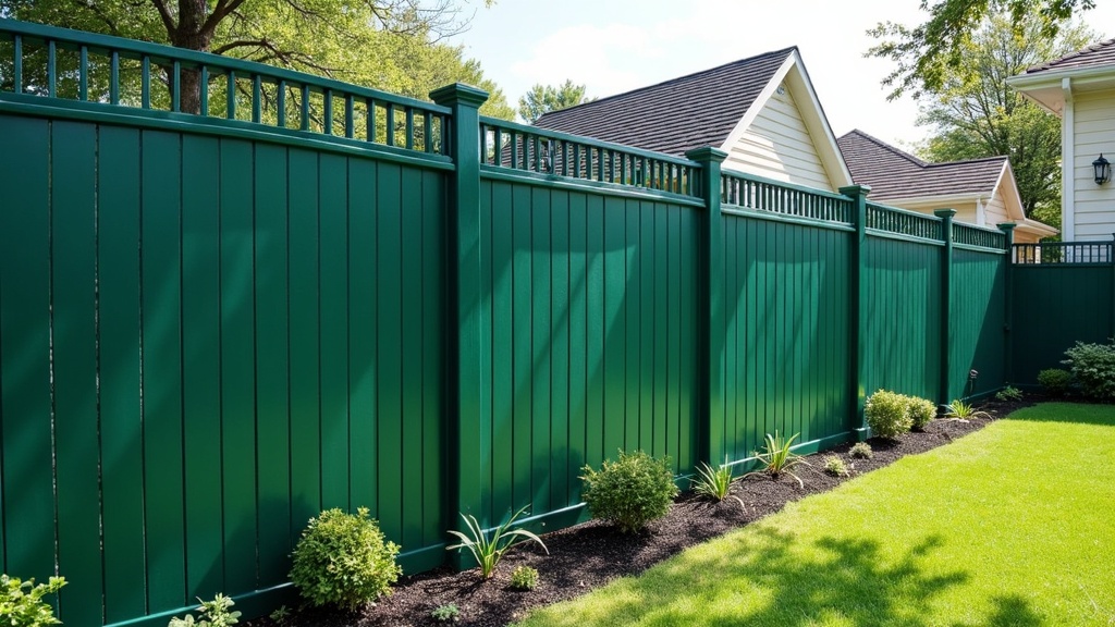 Green Vinyl Chain Link Fence Installation - Professional Chain Link by Fencing & Gates contractors