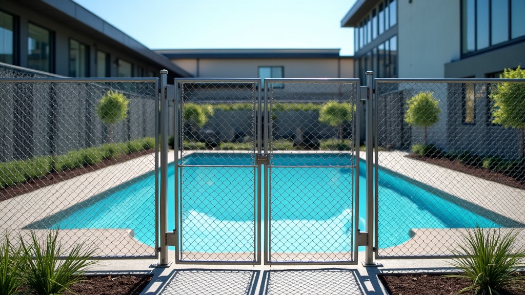 Standard Pool Area Chain Link Fence - Professional Chain Link by Fencing & Gates contractors