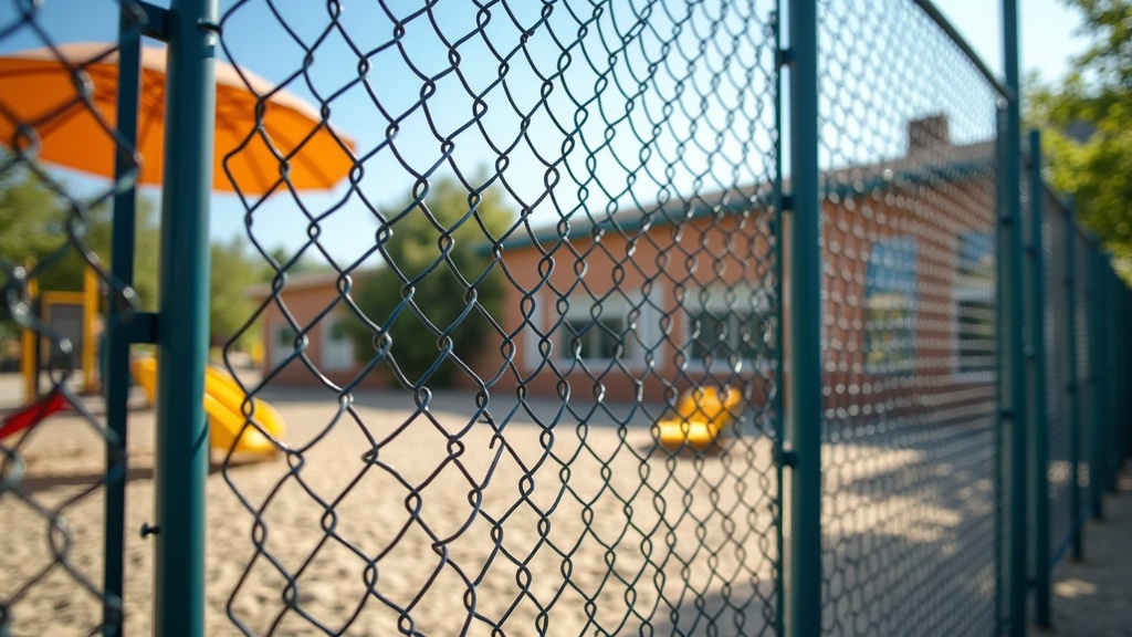 School Yard Chain Link Fence - Residential - Professional Chain Link by Fencing & Gates contractors
