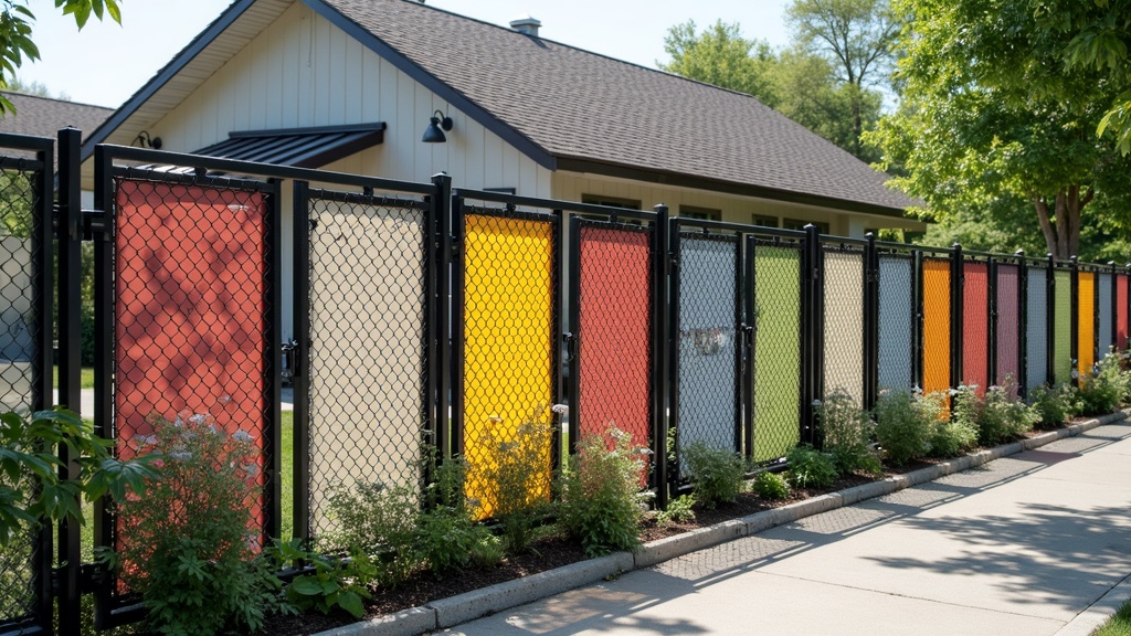 Privacy Slat Chain Link Fence for Restaurant Properties - Professional Chain Link by Fencing & Gates contractors