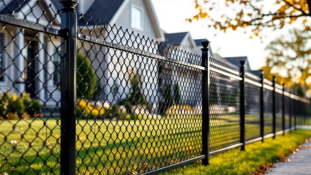 Professional Black Vinyl Chain Link Fence - Professional Chain Link by Fencing & Gates contractors