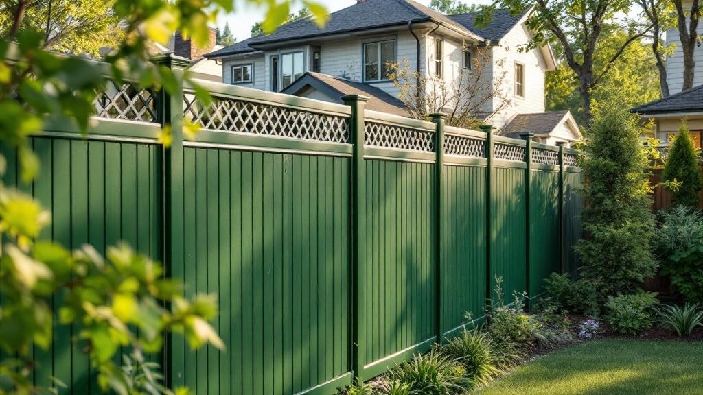 Green Vinyl Chain Link Fence Project - Professional Chain Link by Fencing & Gates contractors