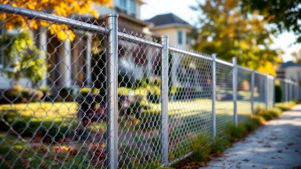 Galvanized Chain Link Fence - Residential - Professional Chain Link by Fencing & Gates contractors
