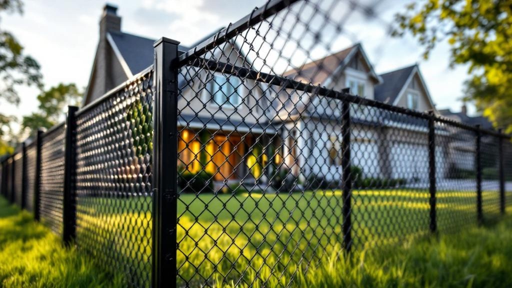 Professional Black Vinyl Chain Link Fence - Professional Chain Link by Fencing & Gates contractors