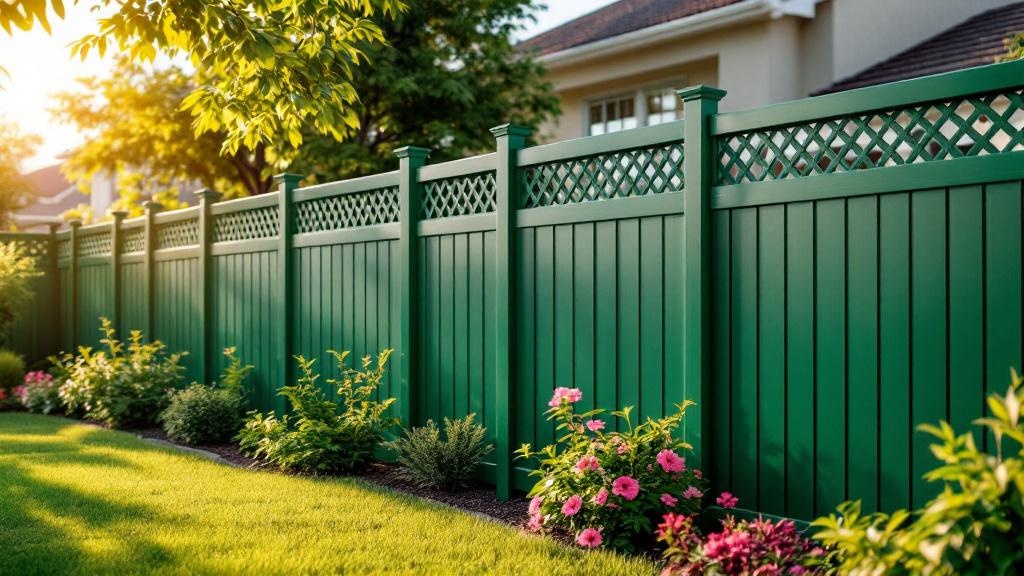 Green Vinyl Chain Link Fence Project - Professional Chain Link by Fencing & Gates contractors