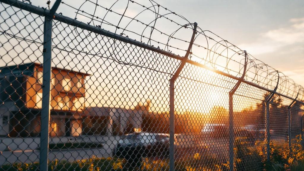 Chain Link Fence with Barbed Wire for Suburban Properties - Professional Chain Link by Fencing & Gates contractors