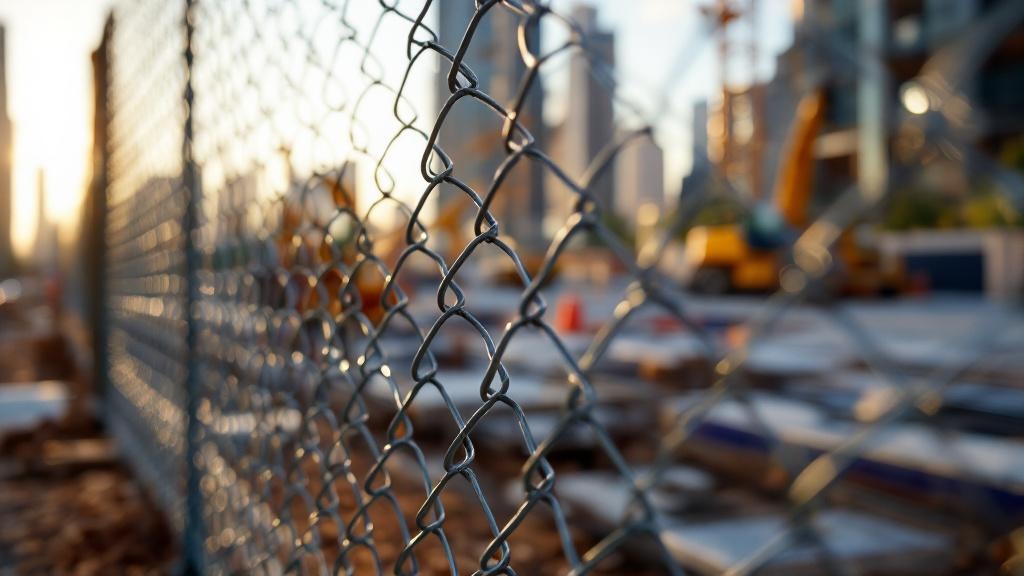Chain Link Temporary Construction Fence Project - Professional Chain Link by Fencing & Gates contractors