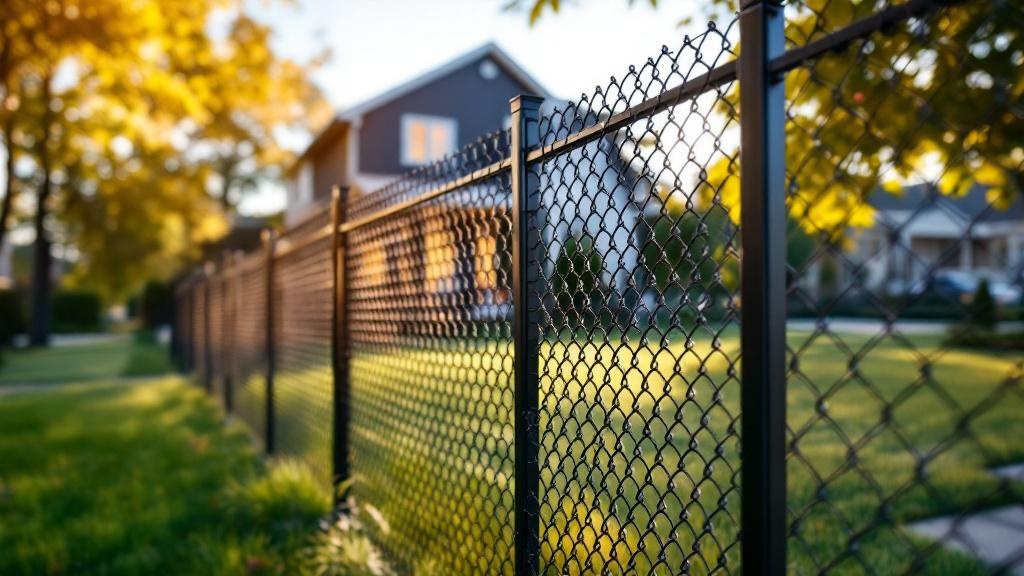 Professional Black Vinyl Chain Link Fence - Professional Chain Link by Fencing & Gates contractors