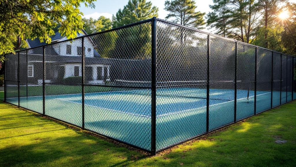 Tennis Court Chain Link Enclosure - Traditional - Professional Chain Link by Fencing & Gates contractors