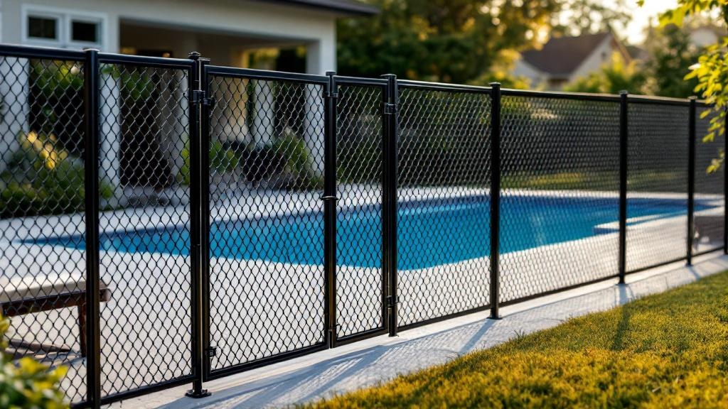 Professional Pool Area Chain Link Fence - Professional Chain Link by Fencing & Gates contractors