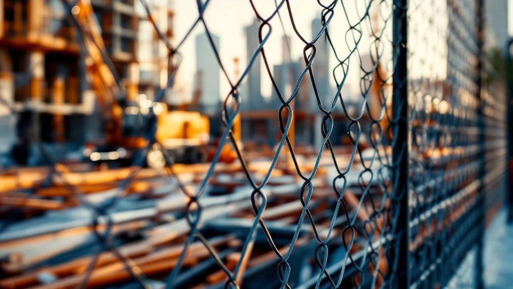 Chain Link Temporary Construction Fence Project - Professional Chain Link by Fencing & Gates contractors