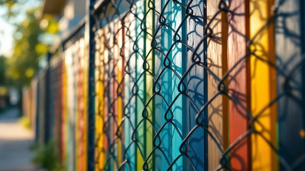 Privacy Slat Chain Link Fence for Urban Properties - Professional Chain Link by Fencing & Gates contractors