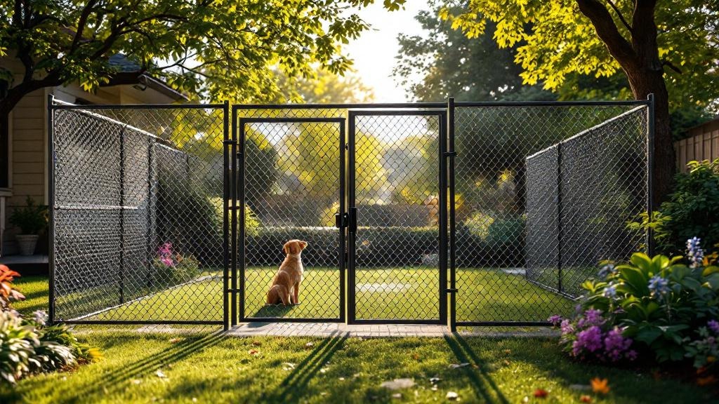 Chain Link Dog Run Enclosure for Rural Properties - Professional Chain Link by Fencing & Gates contractors