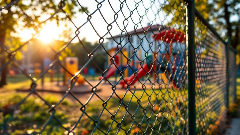 School Yard Chain Link Fence - Residential - Professional Chain Link by Fencing & Gates contractors