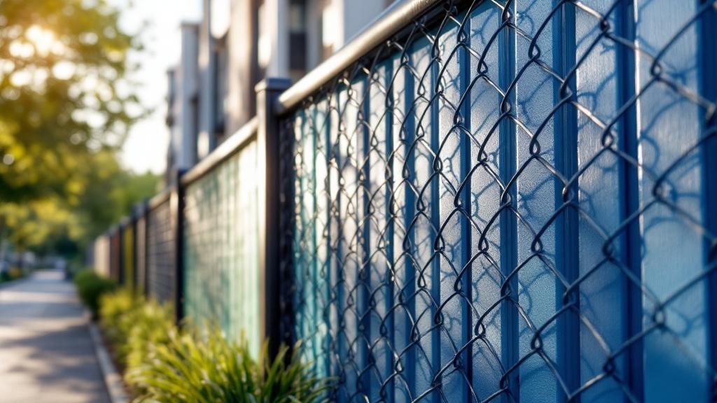 Privacy Slat Chain Link Fence for Apartment Properties - Professional Chain Link by Fencing & Gates contractors