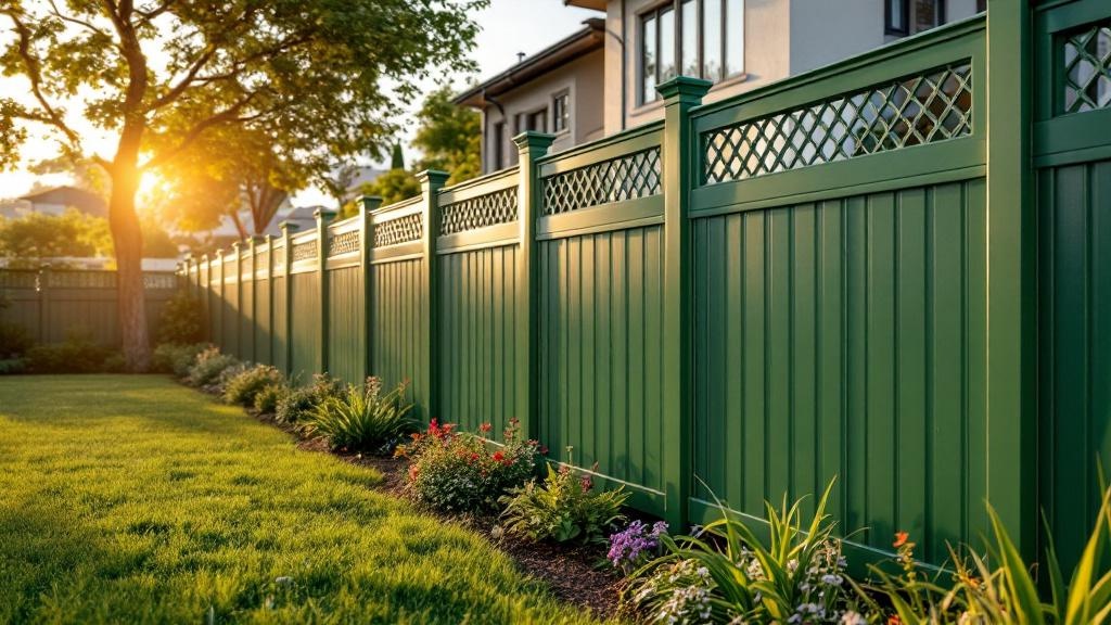 Green Vinyl Chain Link Fence Project - Professional Chain Link by Fencing & Gates contractors