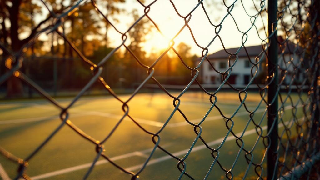 Tennis Court Chain Link Enclosure - Traditional - Professional Chain Link by Fencing & Gates contractors