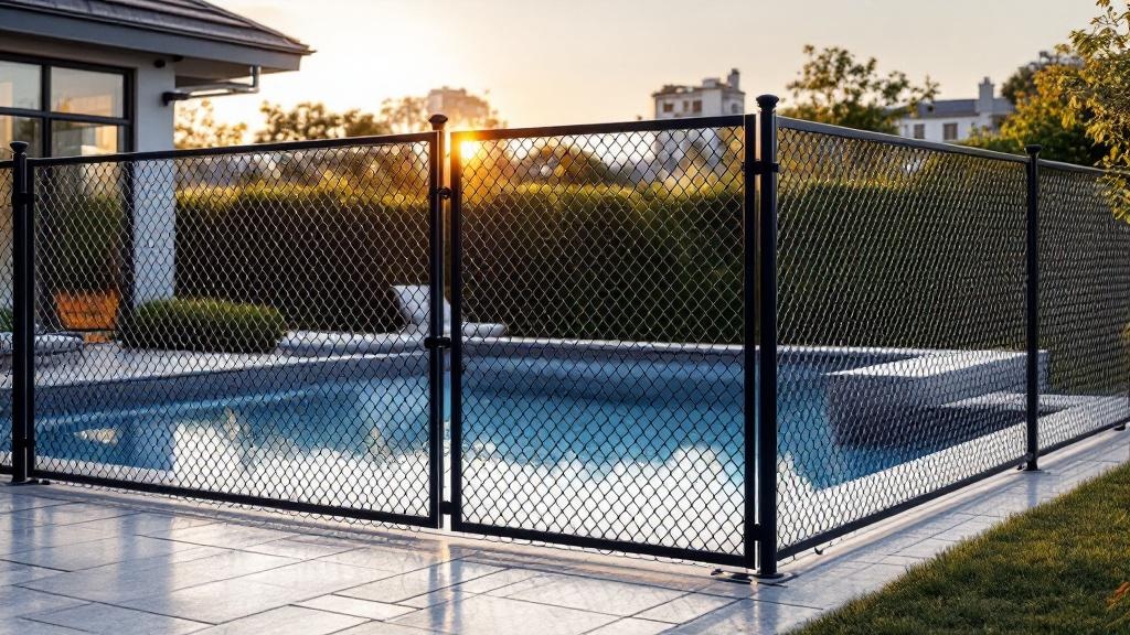 Installed Pool Area Chain Link Fence - Professional Chain Link by Fencing & Gates contractors