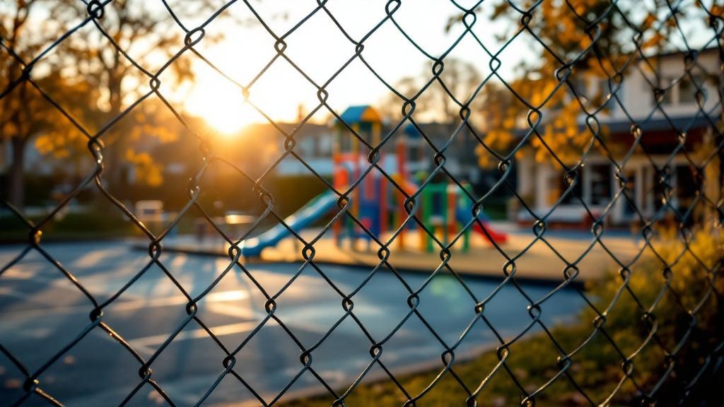 School Yard Chain Link Fence - Residential - Professional Chain Link by Fencing & Gates contractors