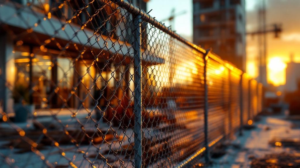 Chain Link Temporary Construction Fence Project - Professional Chain Link by Fencing & Gates contractors