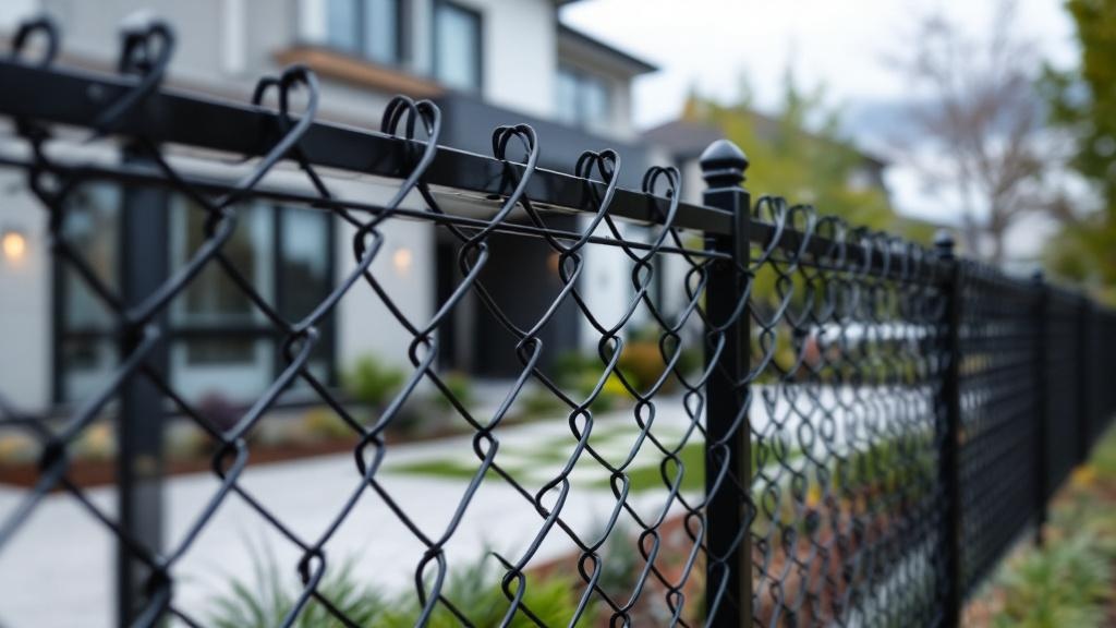 New Black Vinyl Chain Link Fence - Professional Chain Link by Fencing & Gates contractors