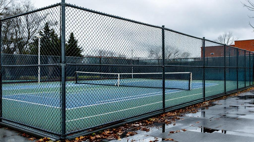 Tennis Court Chain Link Enclosure - Traditional - Professional Chain Link by Fencing & Gates contractors